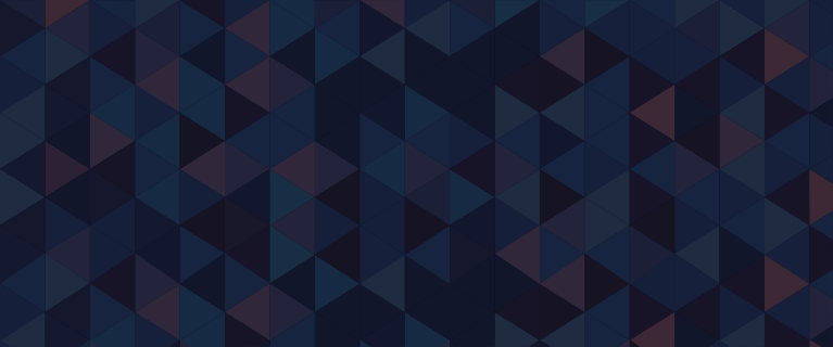 Mosaïque de triangles isocèles, colorés en différentes teintes de bleu marine, qui veulent évoquer la variété des possibilités de résoudre un escape game, mais aussi la diversité des expériences immersives que l'on peut créer.