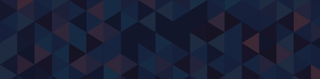 Mosaïque de triangles isocèles, colorés en différentes teintes de bleu marine, qui veulent évoquer la variété des possibilités de résoudre un escape game, mais aussi la diversité des expériences immersives que l'on peut créer.