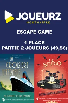 Flyer Joueurz "1 place pour un escape game avec son pass Culture dans une partie 2 joueurs"