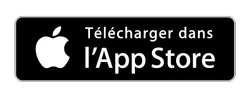 bouton "télécharger dans l'App Store" d'Apple